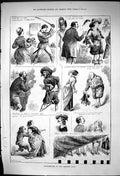 Old 1881 Recollections Dramatic Club Theatre Vilian Actors John Swain Victorian