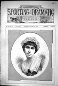 Antique Print 1882 Portrait Mrs Langtry Hardcastle Beautiful Woman Actress 19th