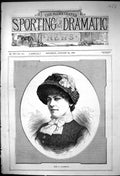 Original Old Antique Print 1882 Portrait Miss Claremont Beautiful Woman 19th