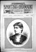 Original Old Antique Print 1882 Portrait Miss Helen Mathews Beautiful Woman