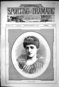 Original Old Antique Print 1882 Portrait Miss Ada Wilson Beautiful Woman 19th