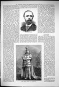 Antique Print 1882 Portrait King Sweden Herr Anton Schott Lohengrin Theatre