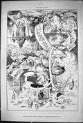 Old 1882 Notes Month February Man Fishing Valentines Hare Hunting Spo Victorian