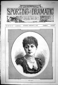 Original Old Antique Print 1882 Portrait Miss Amalia Beautiful Woman Victorian