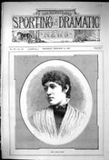Original Old Antique Print 1882 Portrait Miss Lizzie Coote Beautiful Woman 19th