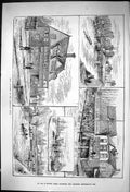 Old 1882 Head Quarters Cambridge University Crew Boat Race Winter Lat Victorian