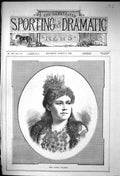 Original Old Antique Print 1882 Portrait Mme. Alwina Valleria Beautiful Woman