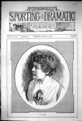Original Old Antique Print 1882 Portrait Miss Measor Beautiful Woman Victorian