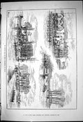 Old 1882 St. David'S Day Eton Procession Boats River Thames London Sc Victorian