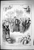 Old 1882 London Society Artists Mansion House Fergusson Evans Burch J Victorian