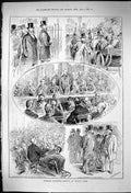 Old 1882 Fisheries Exhibition Meeting Willis'S Rooms Prince Wales Tem Victorian