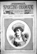 Original Old Antique Print 1882 Portrait Miss Lilian Francis Beautiful Woman