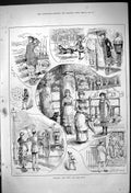 Old 1882 Wind Rain Stormy Weather Ladies Umbrellas Horse Transport Co Victorian