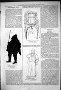 Antique Old Print 1882 Theatre Captious Critic Shadow Falstaff Club Garden 19th
