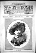 Original Old Antique Print 1882 Portrait Beautiful Woman Miss Irene Verona 19th