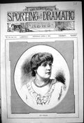 Original Old Antique Print 1882 Portrait Beautiful Woman Miss Eastlake 19th