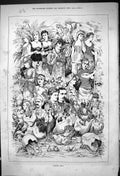 Old Antique Print 1882 Easter Eggs Natal Windsor Tennis Parliament Train 19th