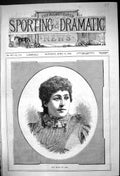 Original Old Antique Print 1882 Portrait Miss Marie De Grey Beautiful Woman