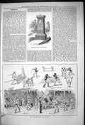 Antique Print 1882 Monument George Honey Pim Gymnastic Club Dublin Mcauley 19th