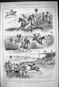 Old 1882 Castle Club Isle Wight Hunt Steeplechase Newport Hunters Sta Victorian