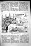 Original Old Antique Print 1882 Shipwrights Exhibition City London Model Boats