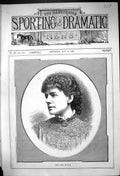 Original Old Antique Print Portrait Miss Alma Murray Beautiful Woman 1882 19th
