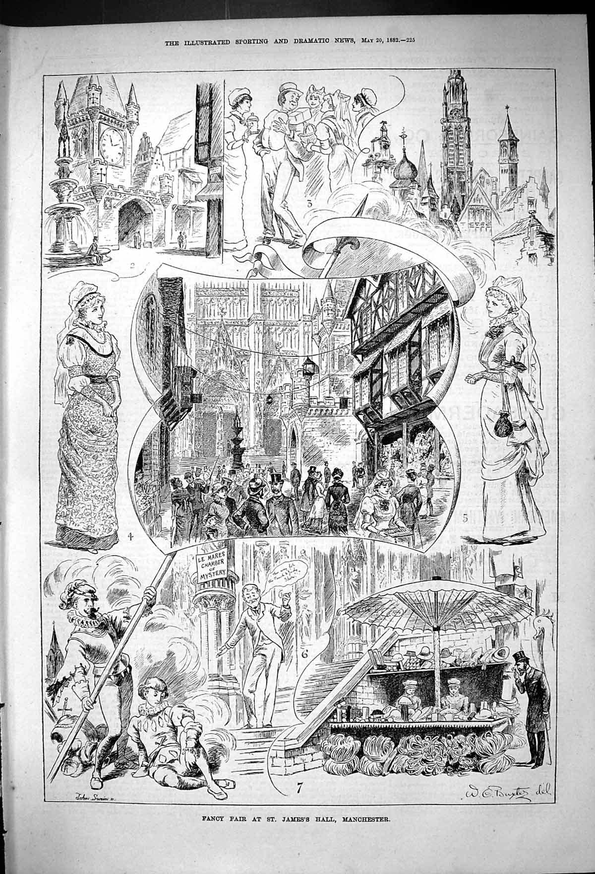 Old 1882 Fancy Fair St. James'S Hall Manchester Le Mars Chamber Myste Victorian