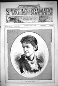 Original Old Antique Print 1882 Portrait Miss Charlotta Addison Beautiful Woman