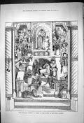 Old Antique Print Magicians Doorway Dream Fair Woman Royal Academy 1882 19th