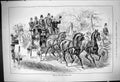 Antique Old Print 1882 Meet Four-In-Hand Club Horses Coach Transport Swain 19th