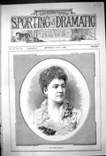 Original Old Antique Print Portrait Beautiful Woman Miss Kate Pattison 1882