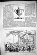 Old Antique Print 1882 Gosforth Park Cup Theatricals British Embassy Pera 19th