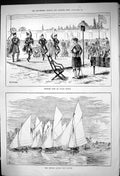 Old 1882 Scottish Fete Lillie Bridge London Sailing Club Match Sport Victorian