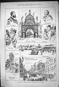 Old 1882 Bath West England Agricultural Show Cardiff Mayor Horse Ring Victorian