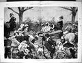 Old Antique Print 1882 Carnival Time Spectators Transport Entertainment 19th