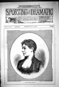 Old Antique Print 1882 Portrait Beautiful Woman Miss Florence Chalgrove 19th
