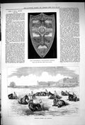 Old Print Brinsmead Challenge Shield Training Horses Scouting 1882 Sport 19th
