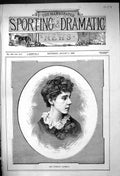 Original Old Antique Print Portrait Beautiful Woman Miss Everetta Lawrence 1882