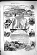 Original Old Antique Print 1882 Regatta Havre Sailing Boats Yachts Sport Men