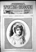 Original Old Antique Print Portrait Beautiful Woman Miss Ellen Meyrick 1882