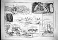 Antique Old Print 1882 Hastings Regatta Life Boat Station Caves Fish Market