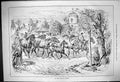 Old Antique Print 1882 Horses On The Road Barnet Market Church Graveyard 19th