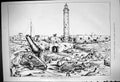 Antique Old Print 1882 Ras-El-Tin Fort Lighthouse War Weapons Swain Middlemas