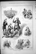 Original Old Antique Print Eton Strollers Newbury Town Hall Keeper 1882 19th