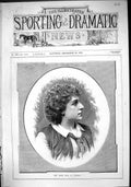 Old Antique Print 1882 Portrait Mme. Marie Roze Fidelio Beautiful Woman 19th