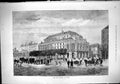 Old Antique Print 1882 Exterior Theatre Rouen Street Scene Architecture 19th