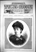 Original Old Antique Print 1882 Portrait Miss Helen Massey Beautiful Woman 19th