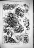 Antique Old Print 1882 Rip Van Winkle Comedy Theatre Actors Scene John Swain