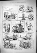 Old 1882 Isle Man Castle Castletown Rushen Ship Tower Douglas Bradda Victorian