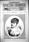 Original Old Antique Print 1882 Portrait Miss Sadie Martinot Beautiful Lady
